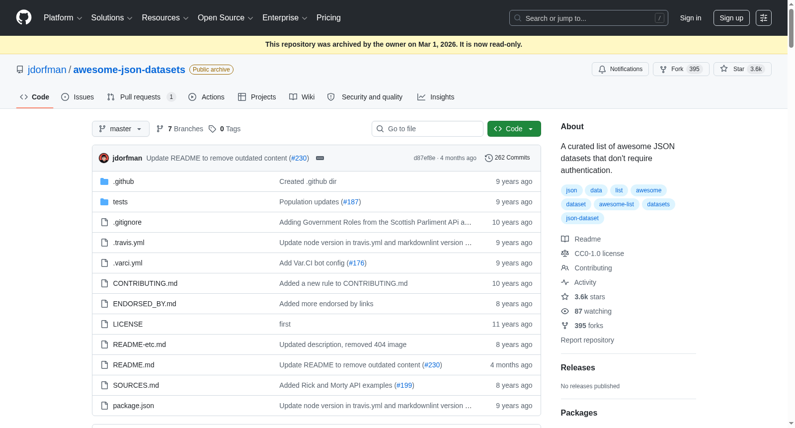 awesome-json-datasets 数据集图片