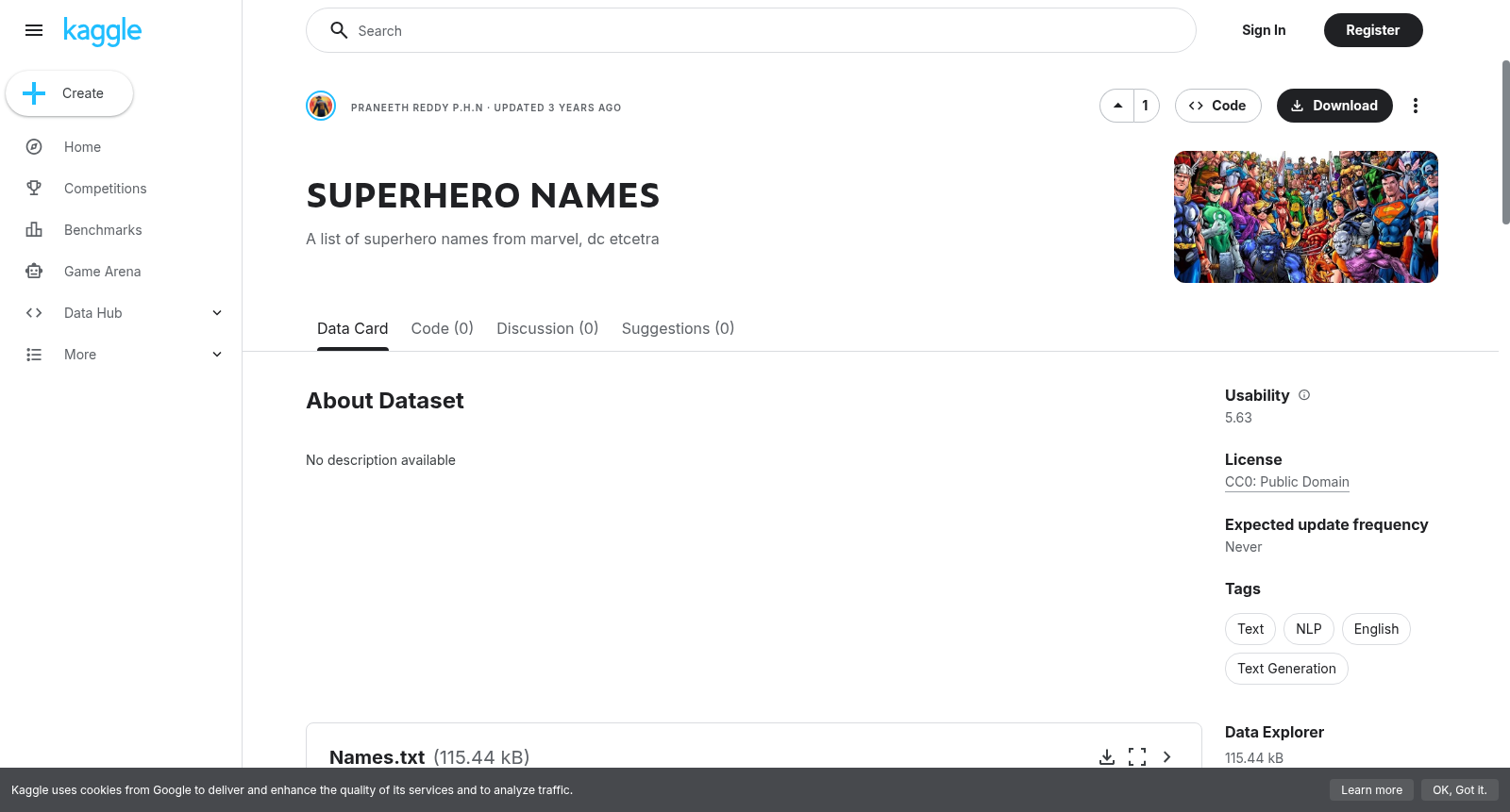 SUPERHERO NAMES 数据集图片