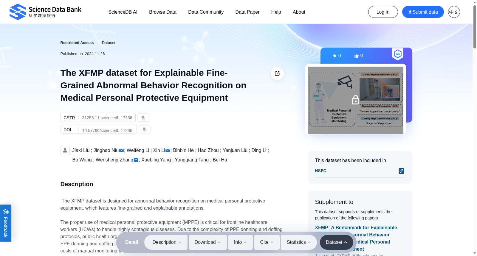 The XFMP dataset for Explainable Fine-Grained Abnormal Behavior Recognition on Medical Personal Protective Equipment 数据集图片
