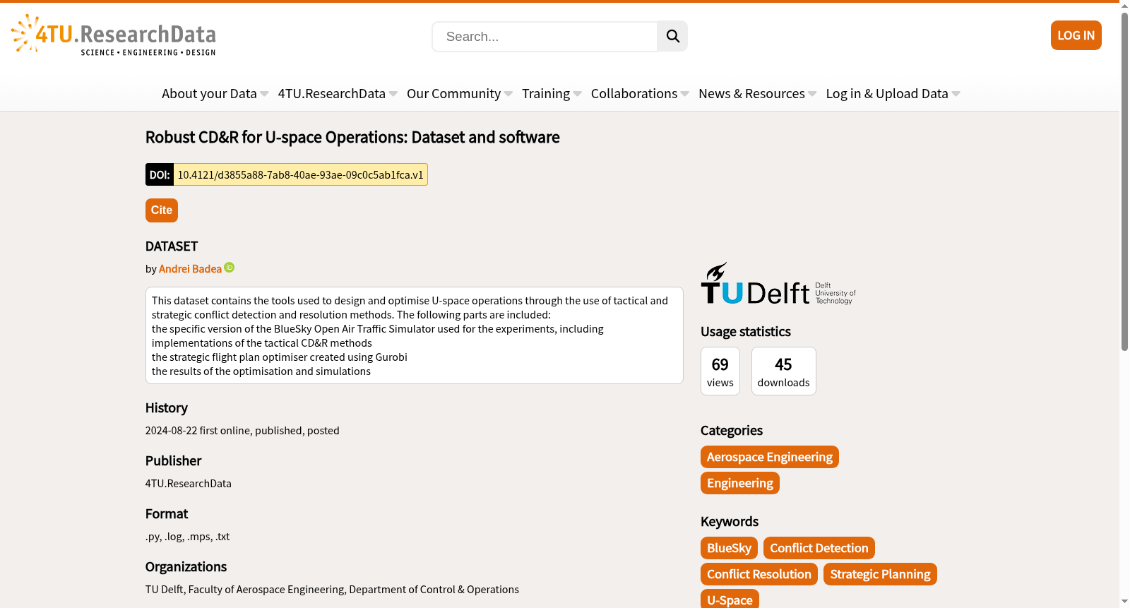 Robust CD&R for U-space Operations: Dataset and software 数据集图片