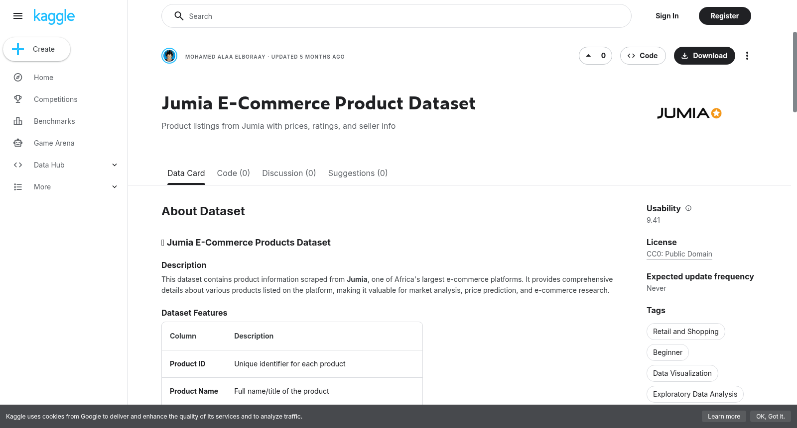 Jumia E-Commerce Product Dataset 数据集图片