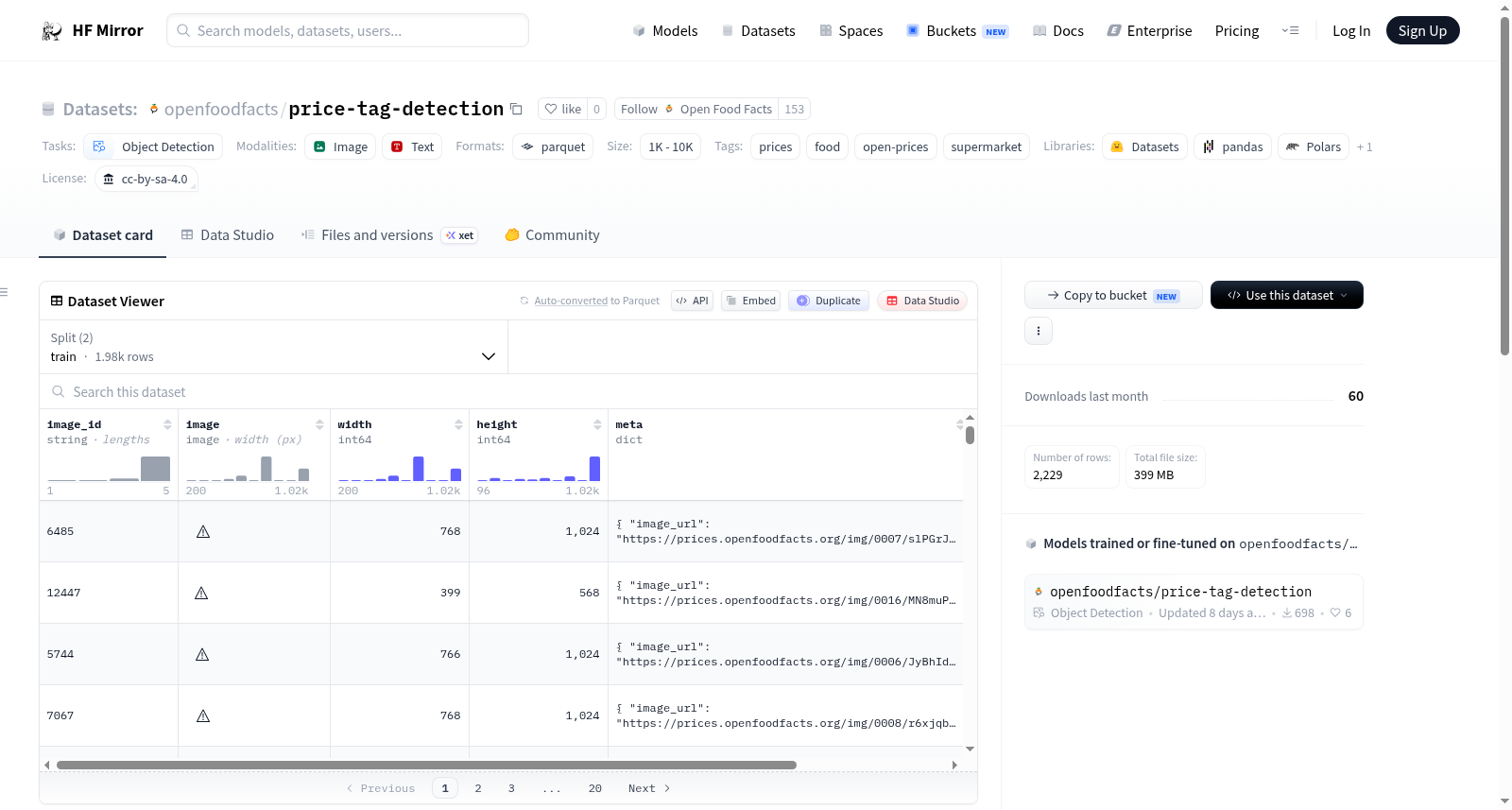 openfoodfacts/price-tag-detection 数据集图片