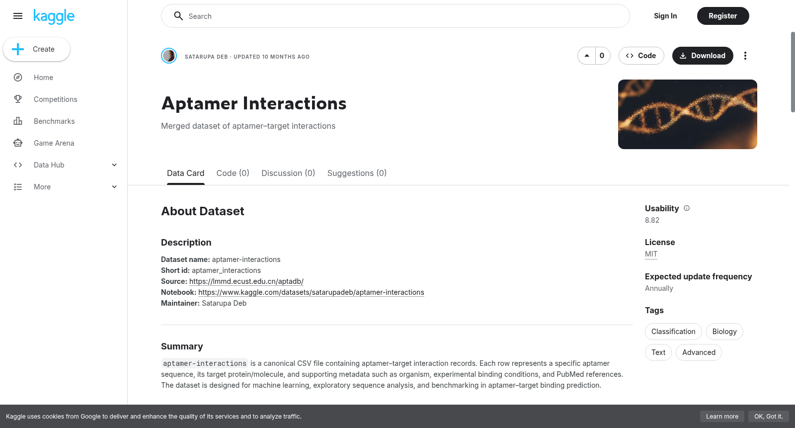 Aptamer Interactions 数据集图片