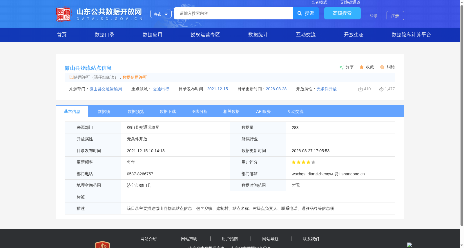 微山县物流站点信息 数据集图片