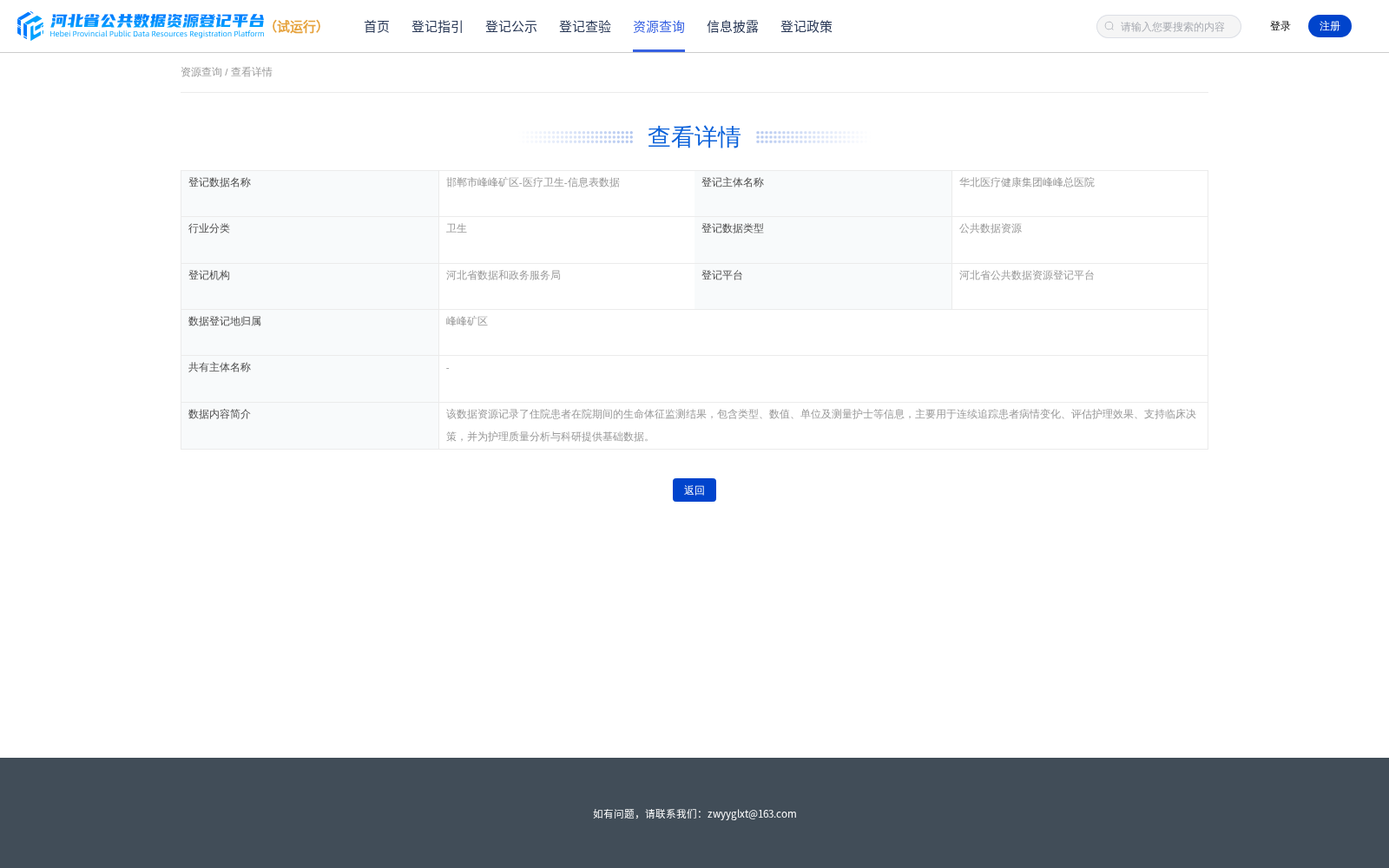 邯郸市峰峰矿区-医疗卫生-信息表数据 数据集图片