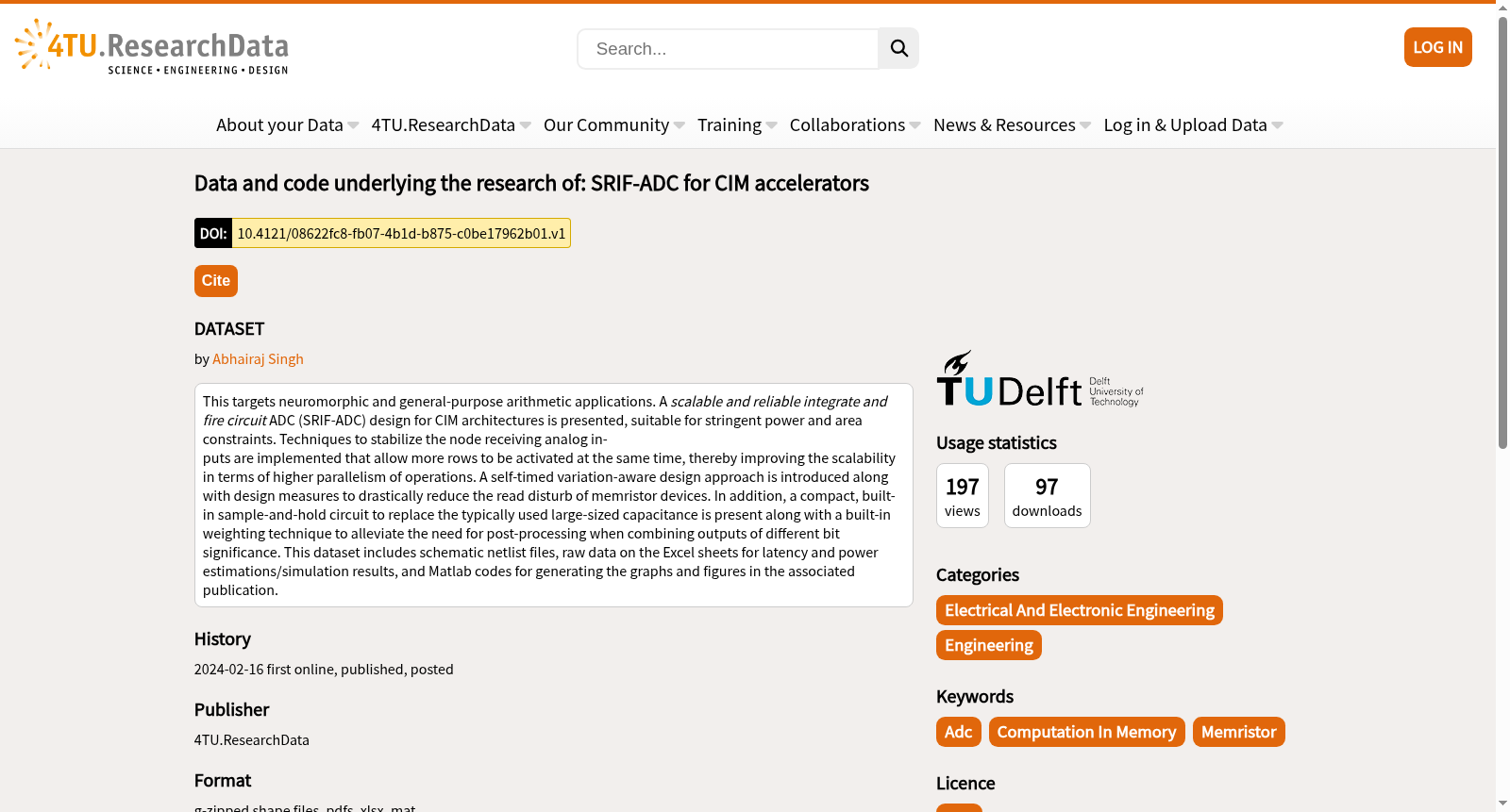 Data and code underlying the research of: SRIF-ADC for CIM accelerators 数据集图片