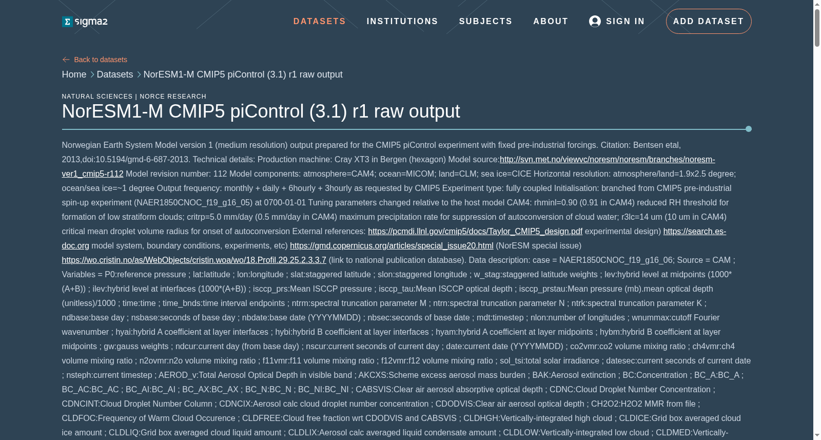 NorESM1-M CMIP5 piControl (3.1) r1 raw output 数据集图片