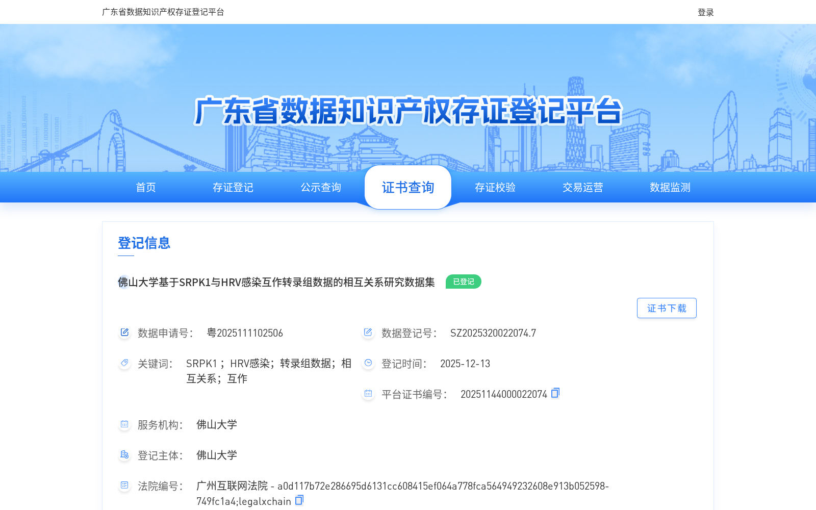 佛山大学基于SRPK1与HRV感染互作转录组数据的相互关系研究数据集 数据集图片