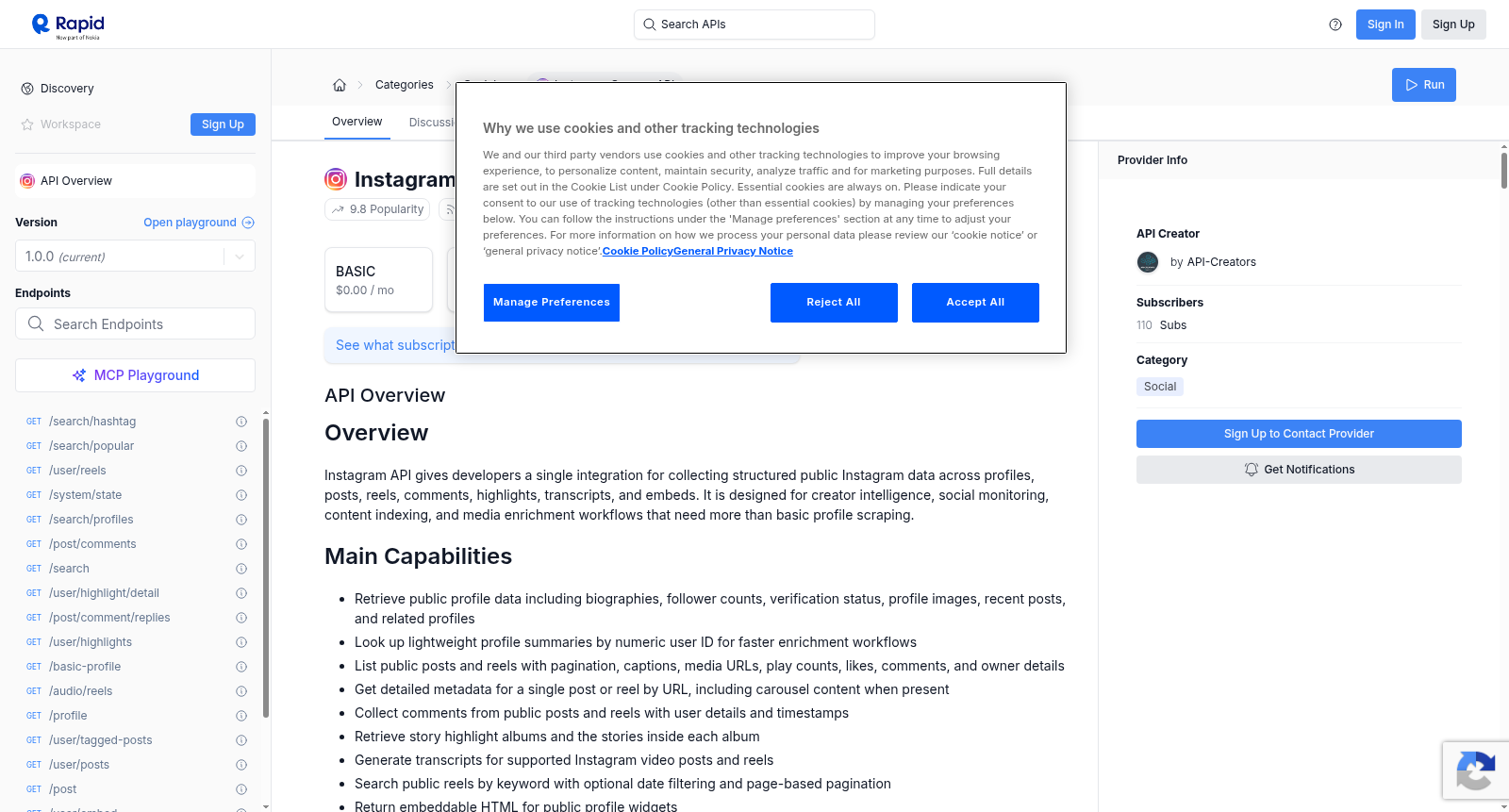 Instagram Scraper API 数据集图片