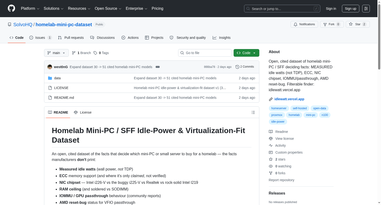 Homelab Mini-PC / SFF Idle-Power & Virtualization-Fit Dataset 数据集图片