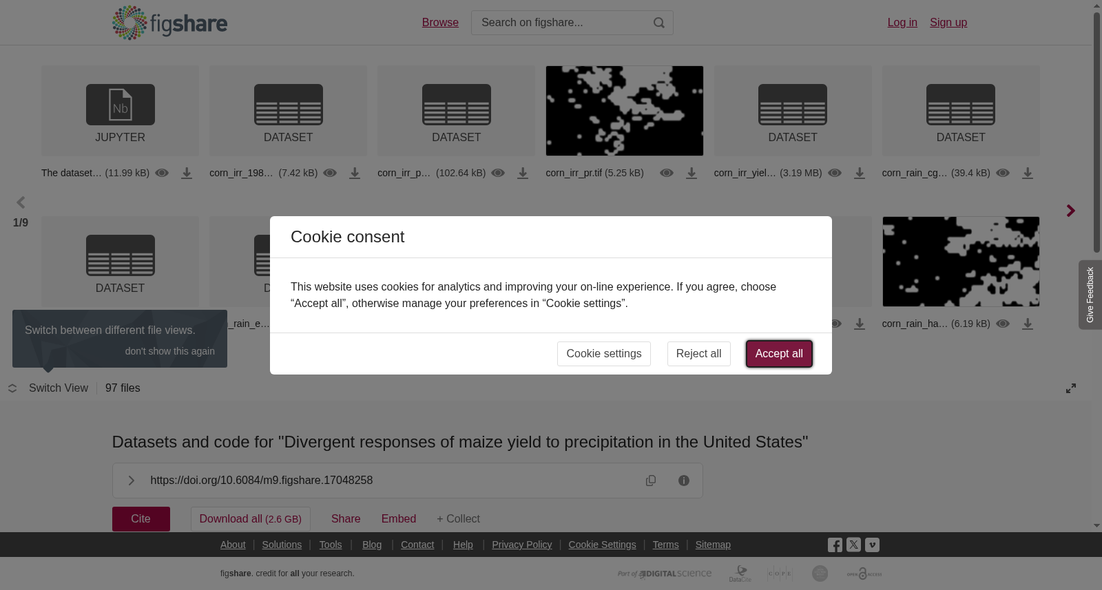 Datasets and code for "Divergent responses of maize yield to precipitation in the United States" 数据集图片