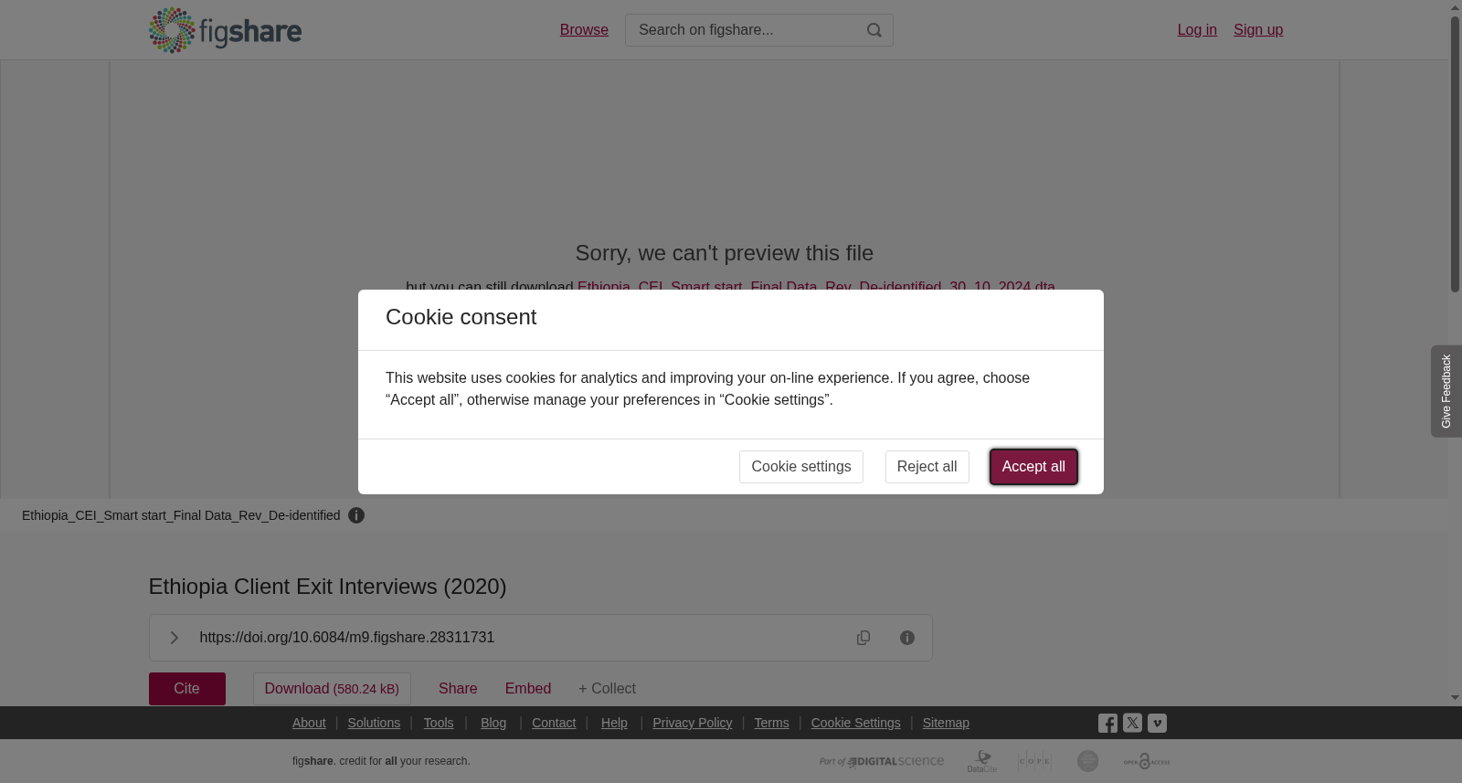 Ethiopia Client Exit Interviews (2020) 数据集图片