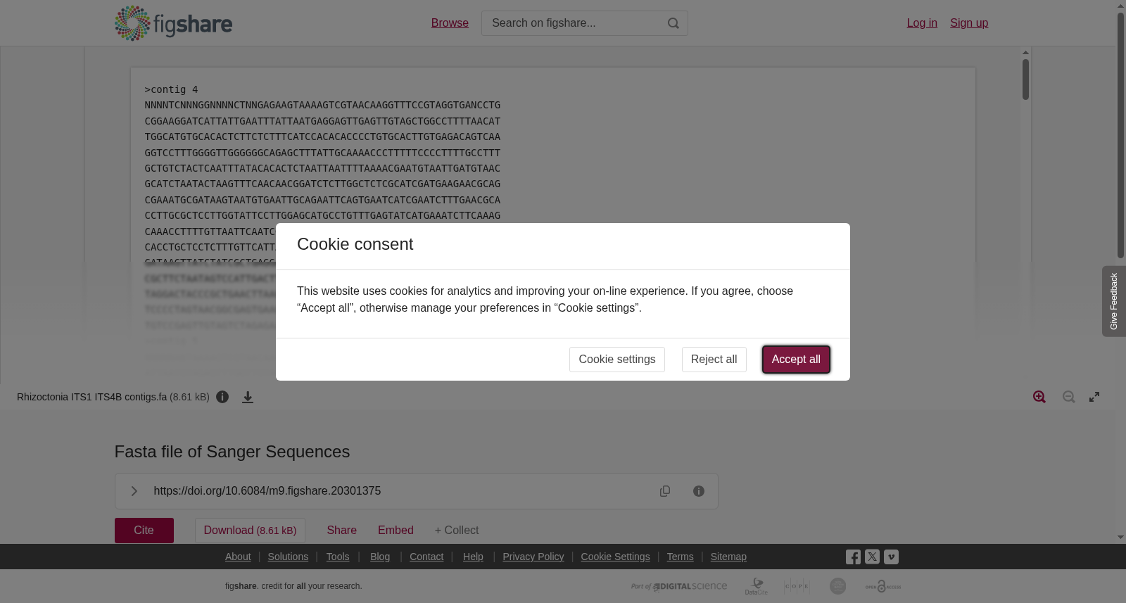 Fasta file of Sanger Sequences 数据集图片
