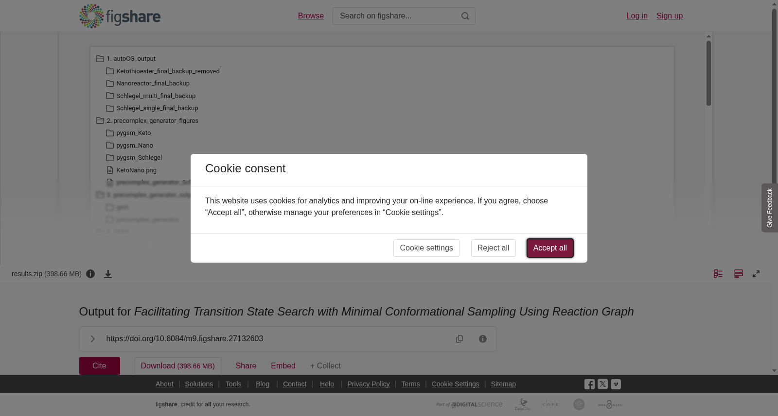 Output for <i>Facilitating Transition State Search with Minimal Conformational Sampling Using Reaction Graph</i> 数据集图片