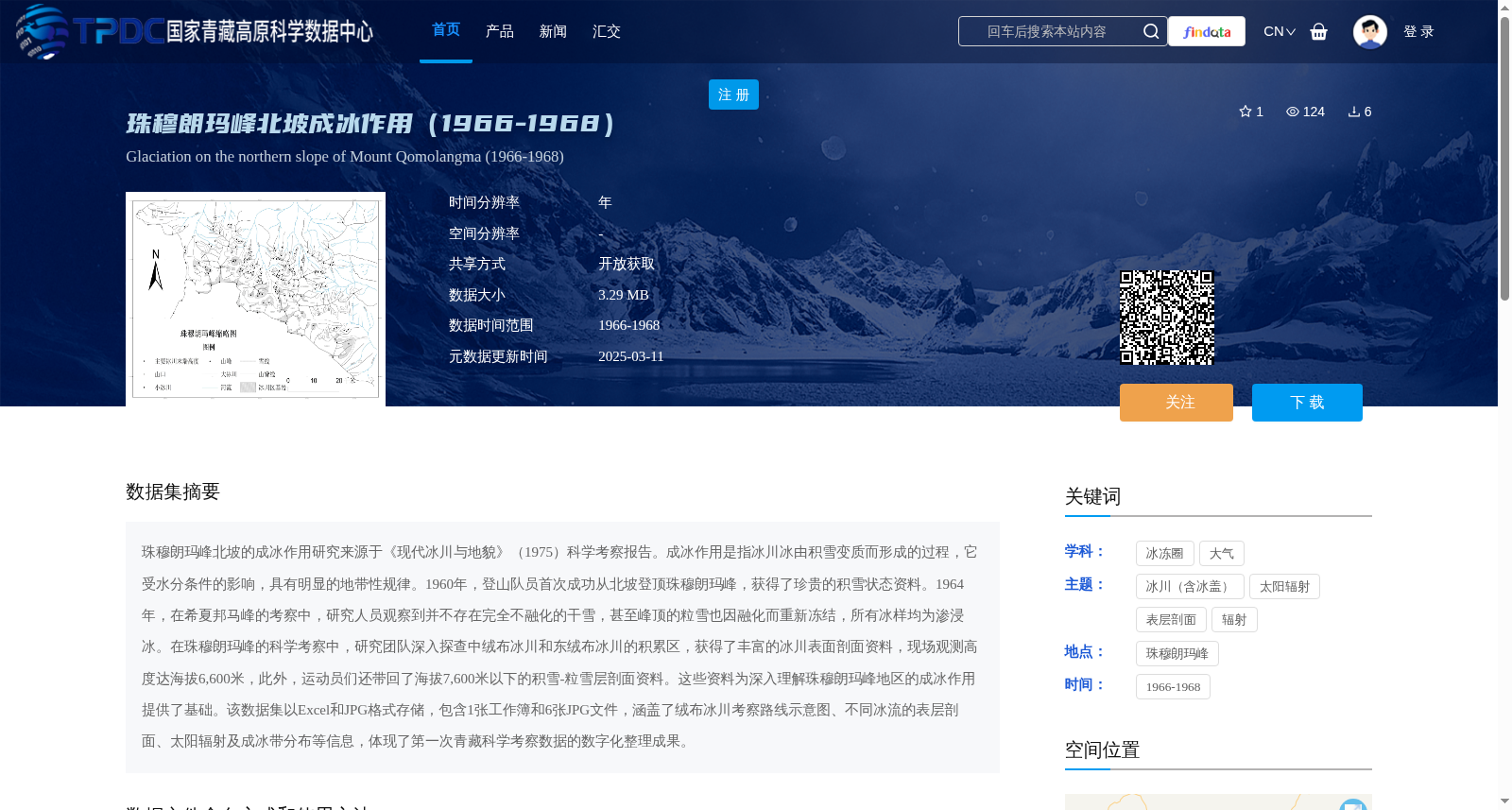 珠穆朗玛峰北坡成冰作用(1966-1968) 数据集图片