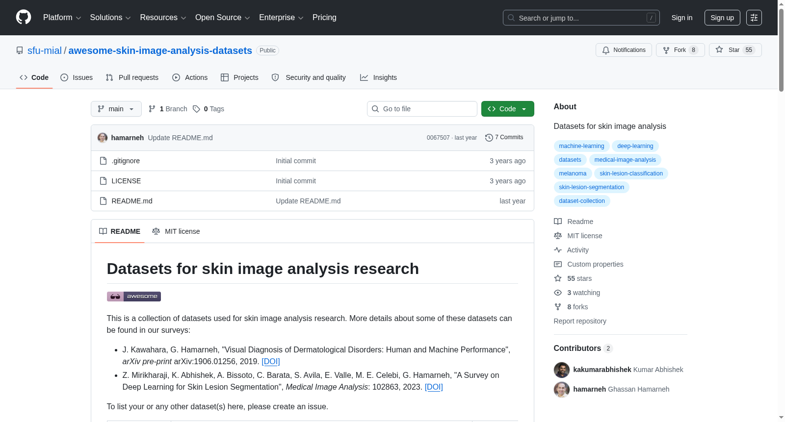 awesome-skin-image-analysis-datasets 数据集图片