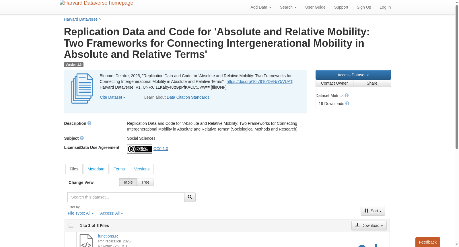 Replication Data and Code for 'Absolute and Relative Mobility: Two Frameworks for Connecting Intergenerational Mobility in Absolute and Relative Terms' 数据集图片