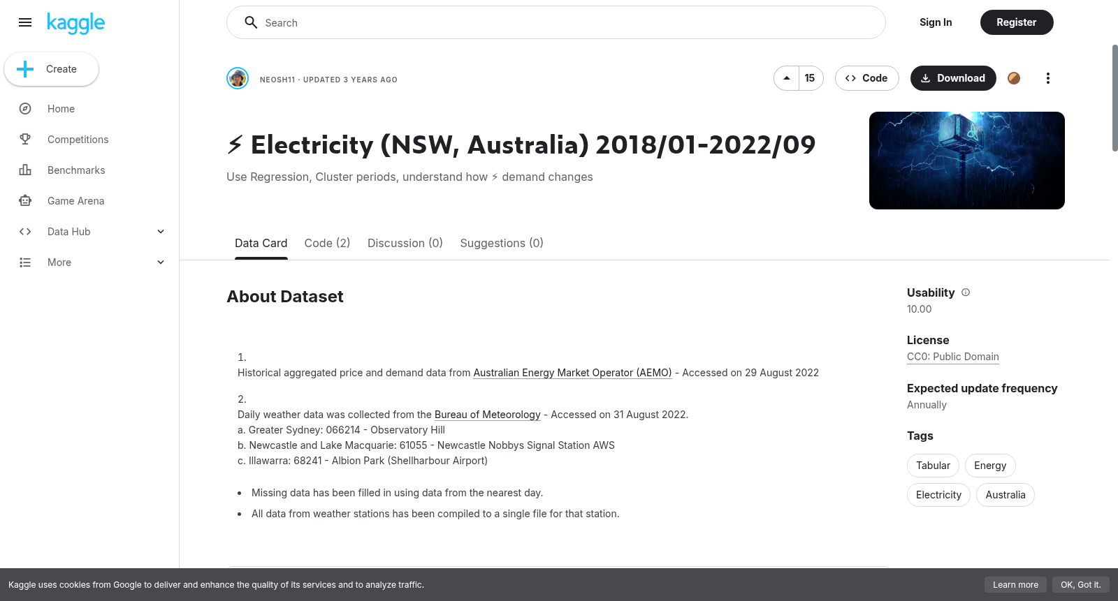 ⚡️ Electricity (NSW, Australia) 2018/01-2022/09 数据集图片