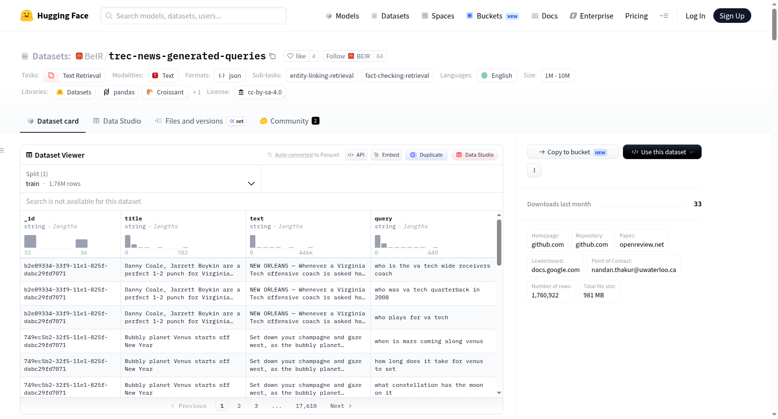 BeIR/trec-news-generated-queries 数据集图片