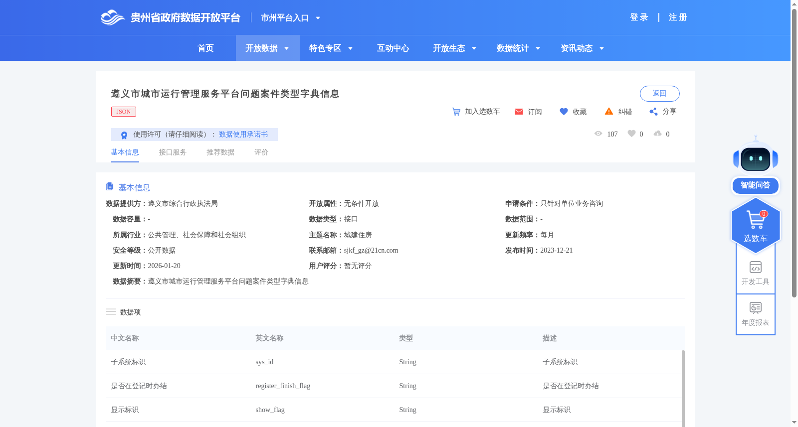 遵义市城市运行管理服务平台问题案件类型字典信息 数据集图片