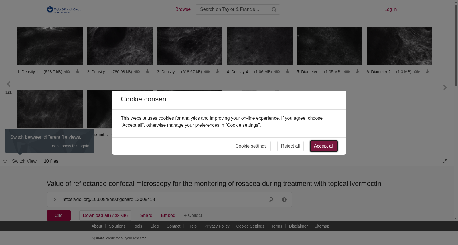 Value of reflectance confocal microscopy for the monitoring of rosacea during treatment with topical ivermectin 数据集图片