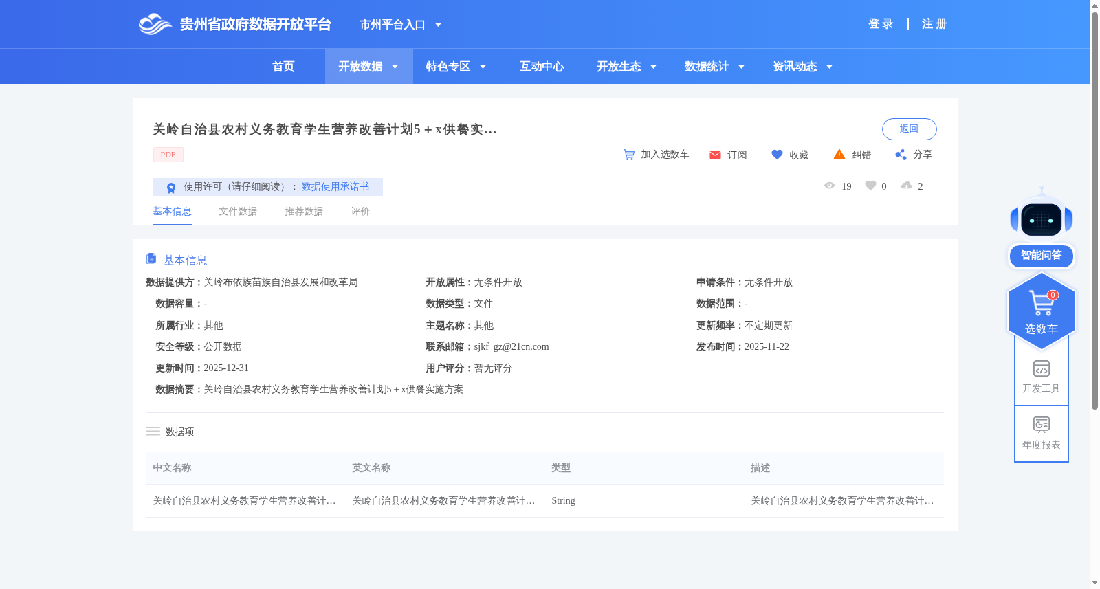 关岭自治县农村义务教育学生营养改善计划5＋x供餐实施方案 数据集图片
