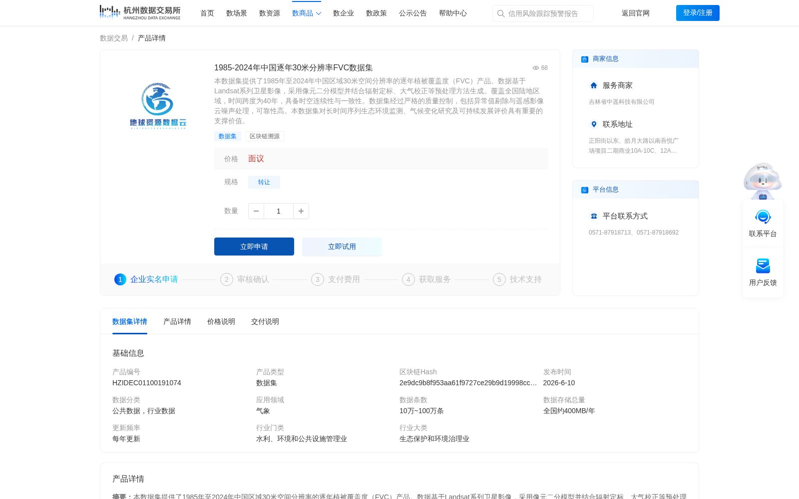 1985-2024年中国逐年30米分辨率FVC数据集 数据集图片