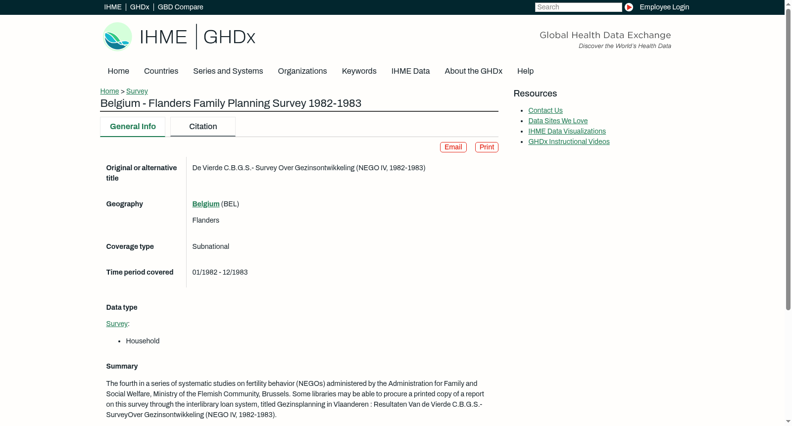 Belgium - Flanders Family Planning Survey 1982-1983 数据集图片
