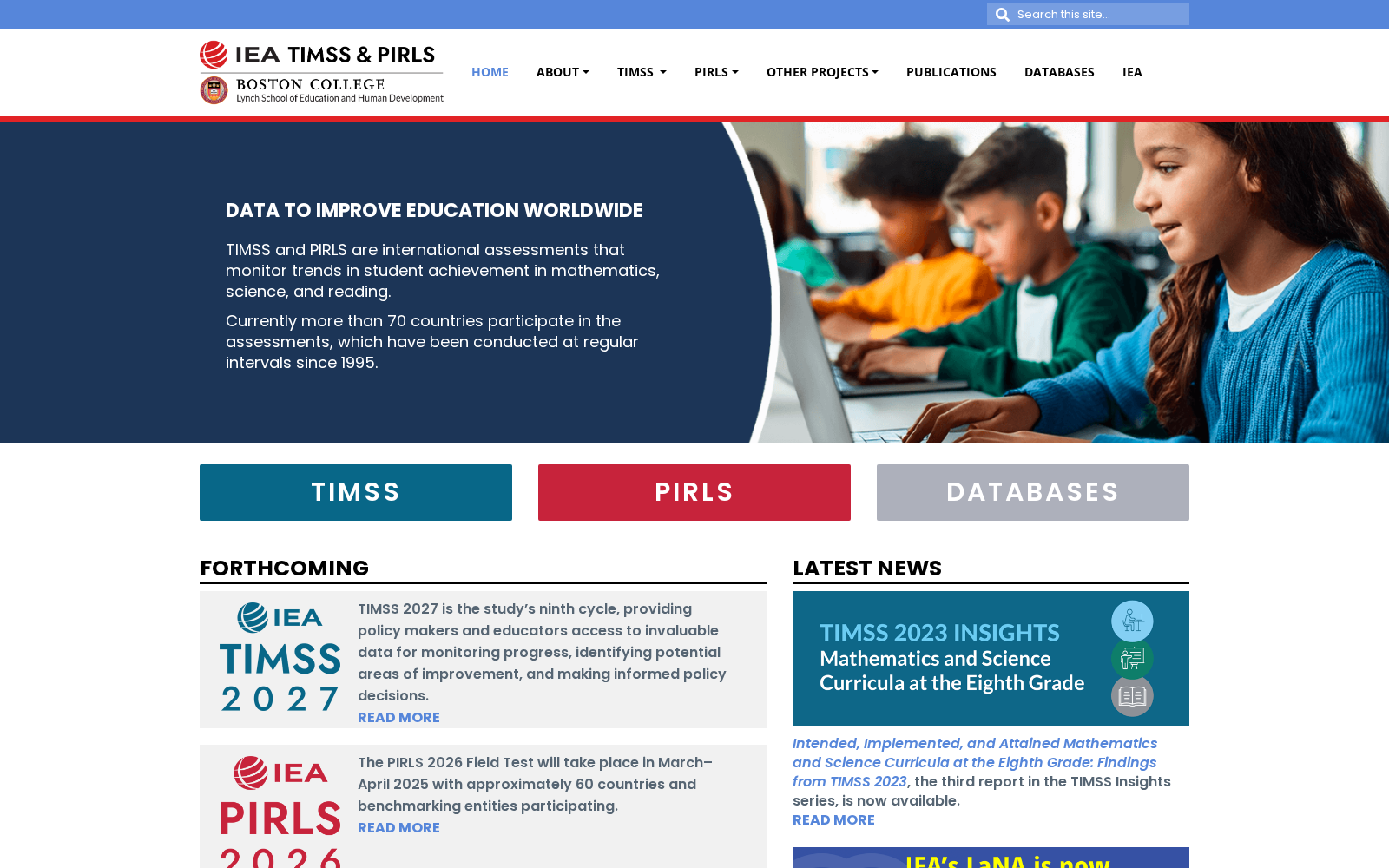 TIMSS & PIRLS International Study Center 数据集图片