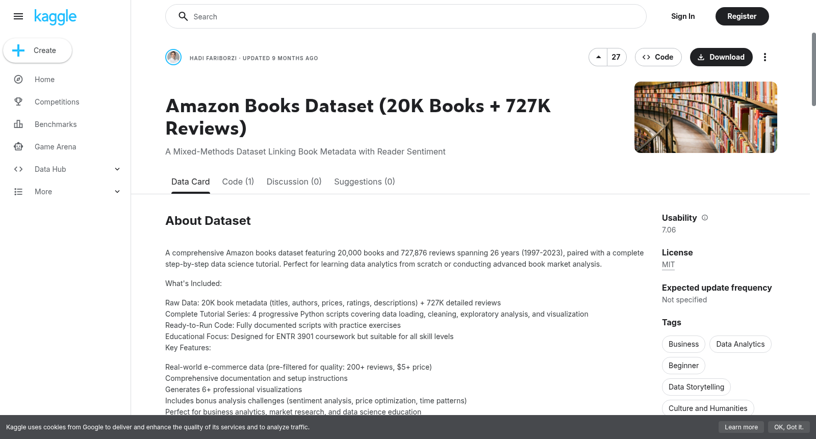 Amazon Books Dataset (20K Books + 727K Reviews) 数据集图片