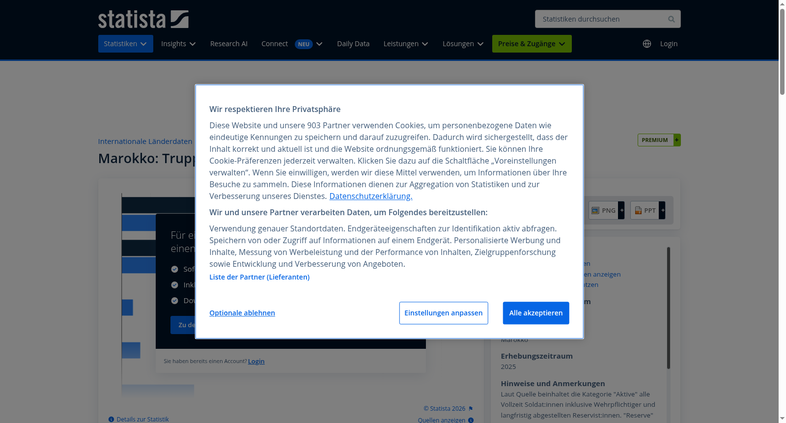 Truppenstärke der Streitkräfte von Marokko 2023 数据集图片