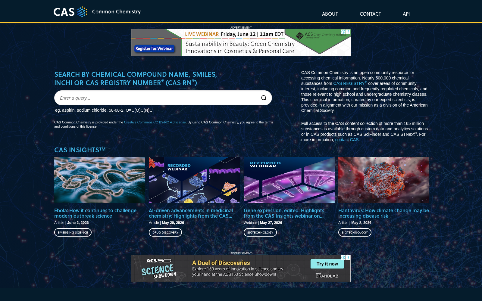 Chemical Abstracts Service Common Chemistry 数据集图片