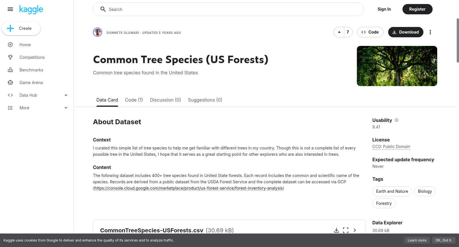 Common Tree Species (US Forests) 数据集图片