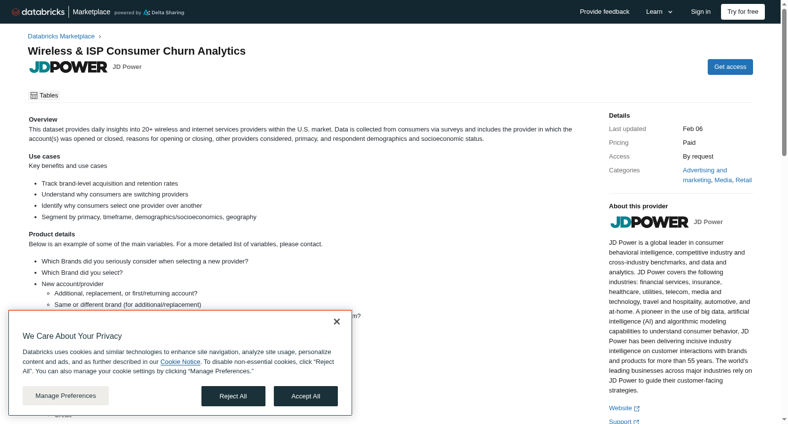 Wireless & ISP Consumer Churn Analytics 数据集图片