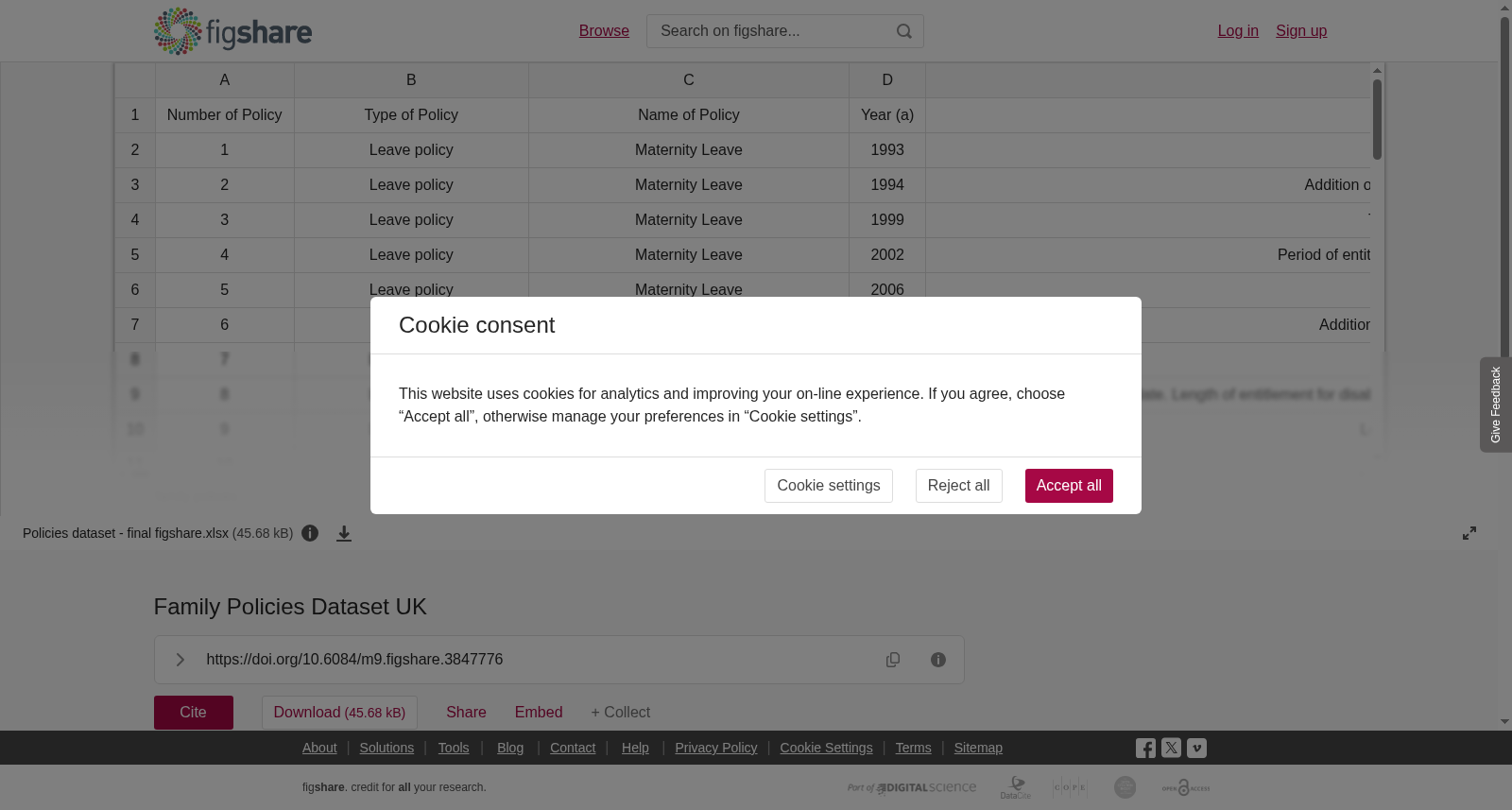 Family Policies Dataset UK 数据集图片