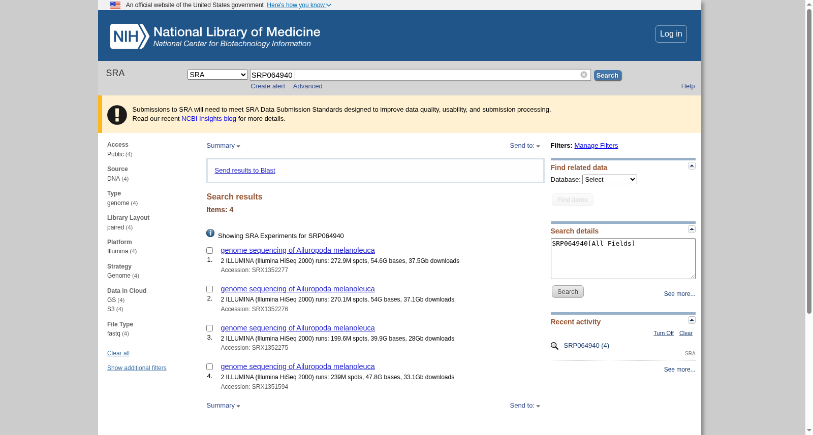 Ailuropoda melanoleuca Genome sequencing and assembly 数据集图片