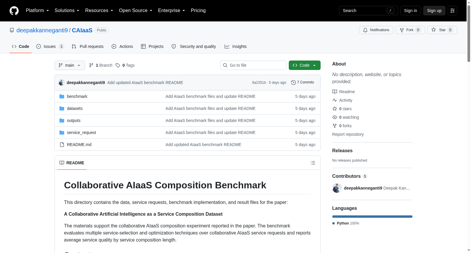 Collaborative AIaaS Composition Dataset 数据集图片