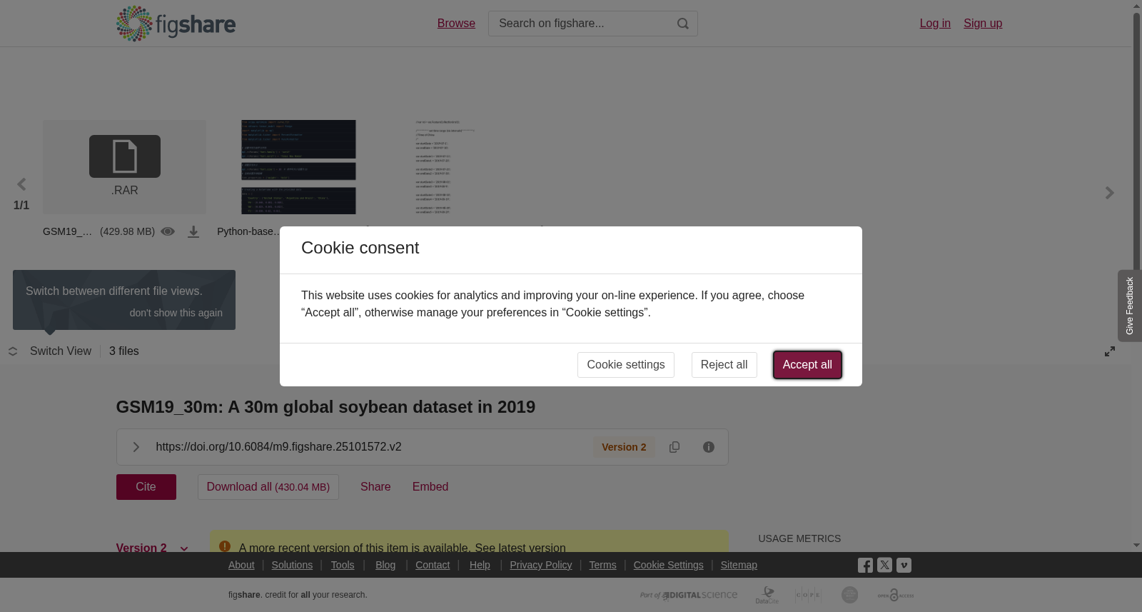 <b>GSM19_30m: A 30m global soybean dataset in 2019</b> 数据集图片