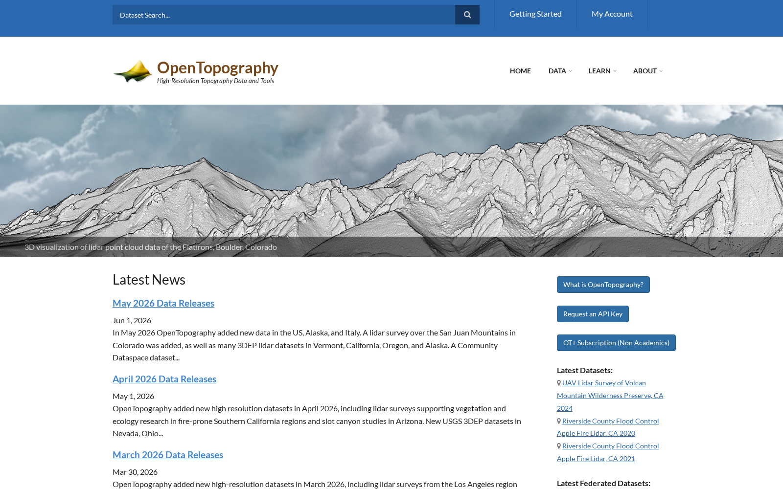 OpenTopography 数据集图片