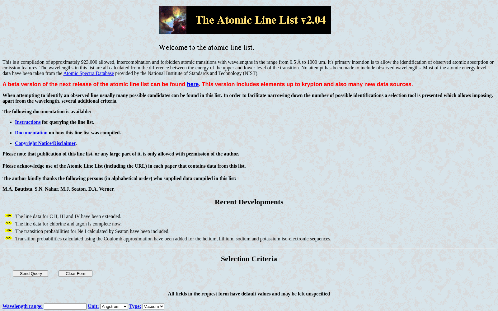 The Atomic Line List 数据集图片
