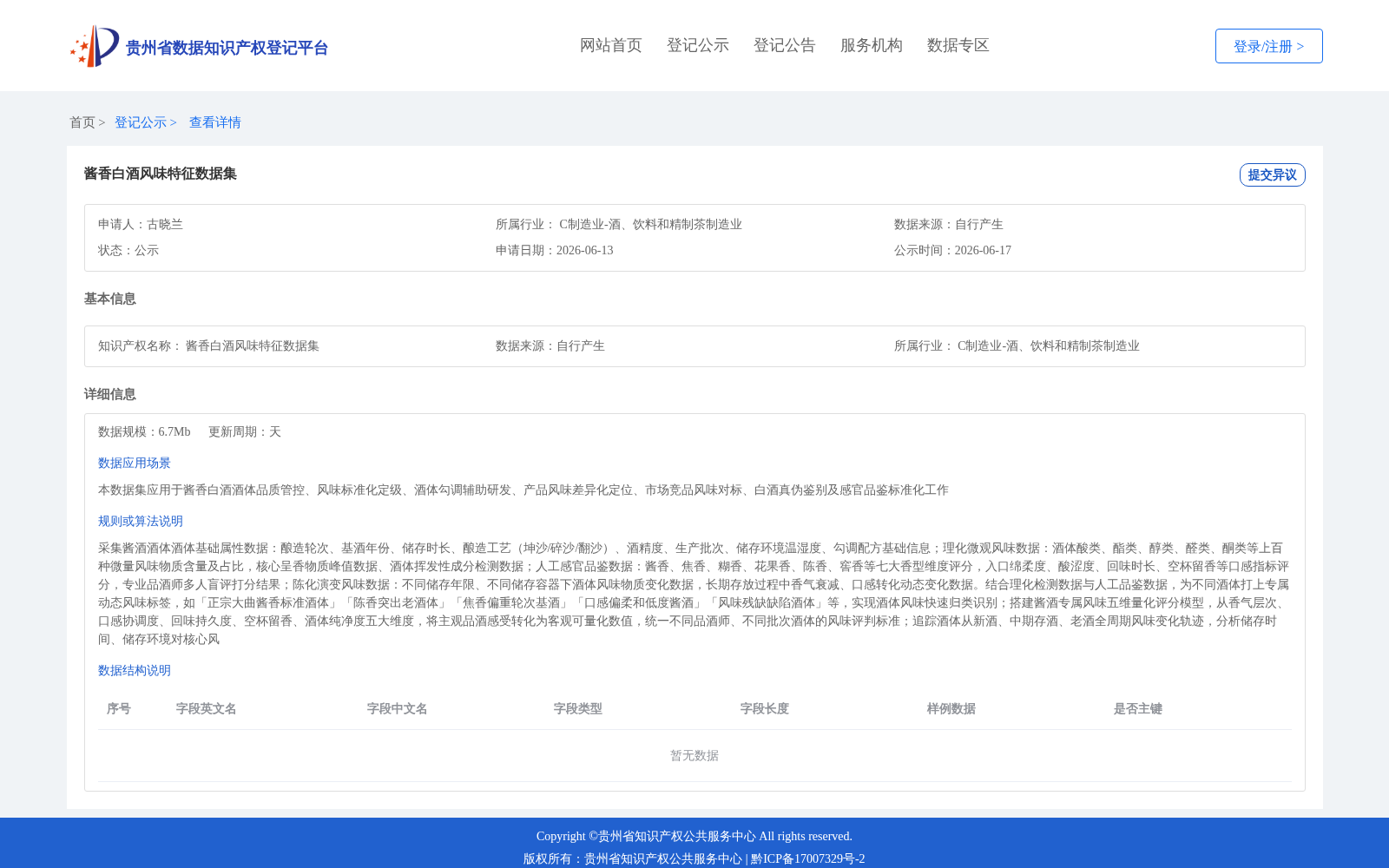 酱香白酒风味特征数据集 数据集图片