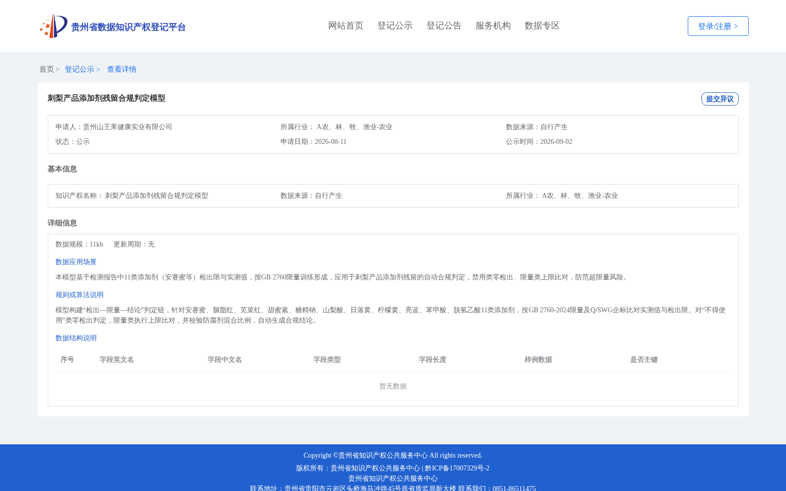刺梨产品添加剂残留合规判定模型 数据集图片