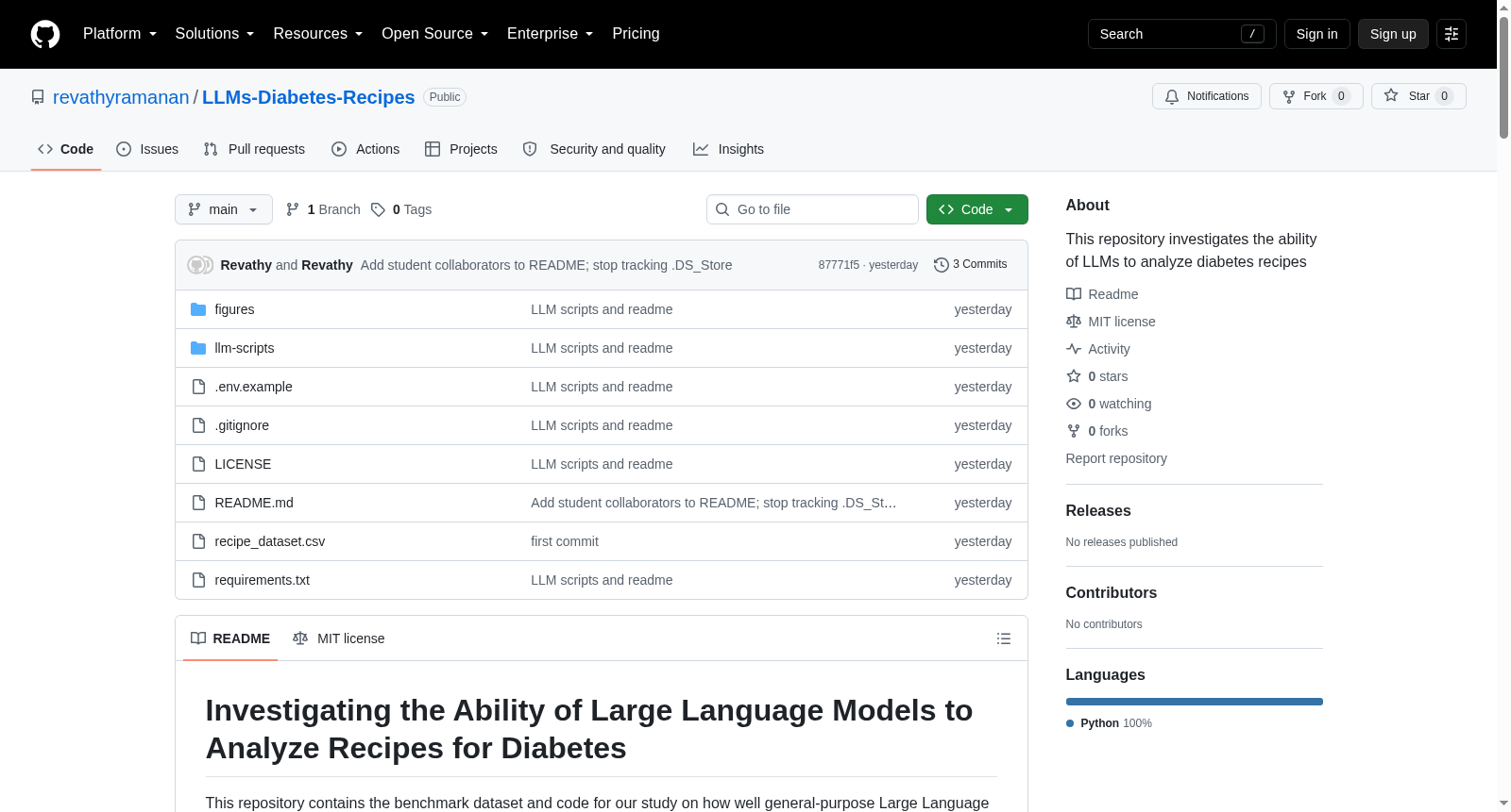 Diabetes Recipe Suitability Dataset 数据集图片