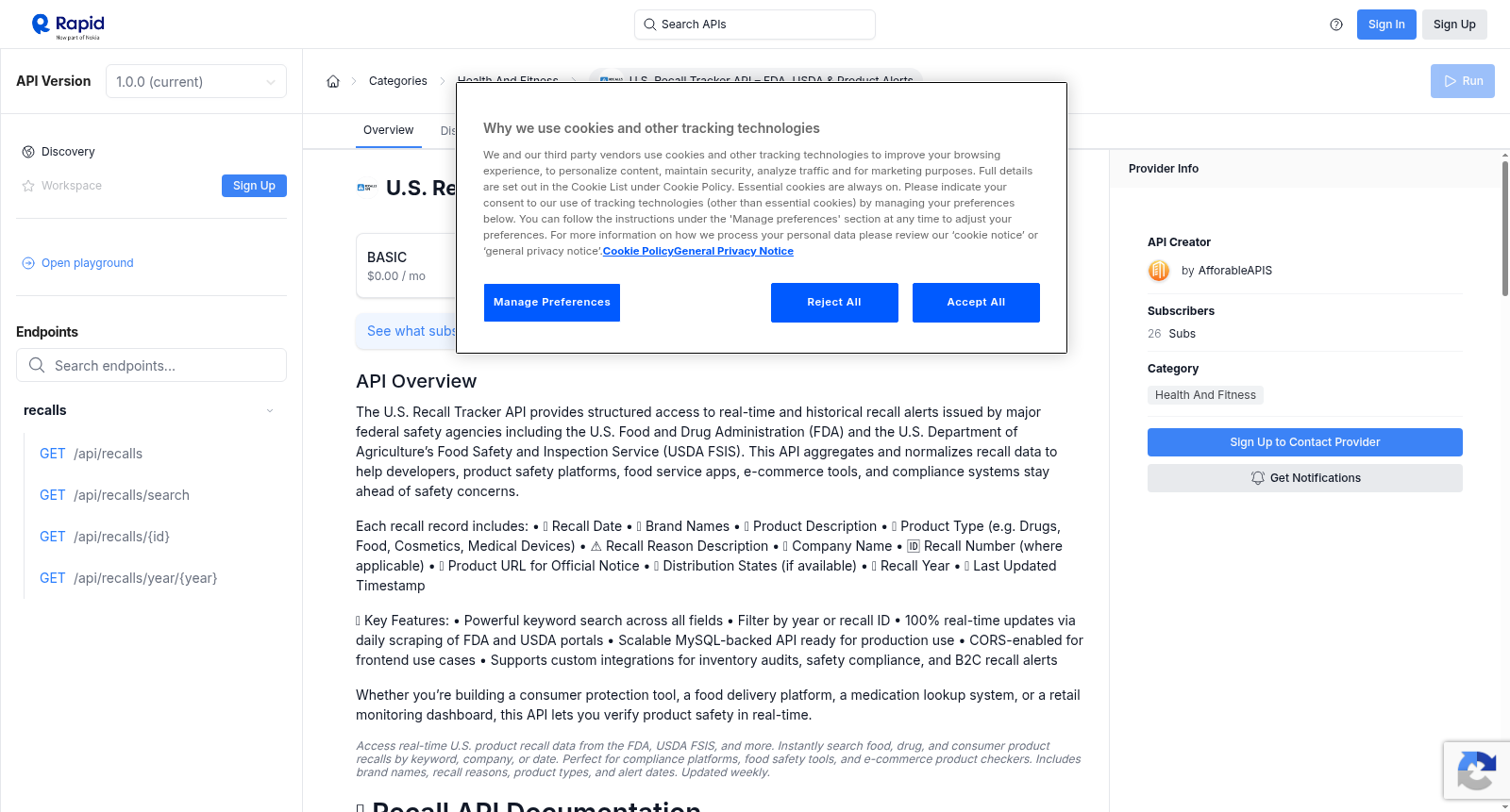 U.S. Recall Tracker API – FDA, USDA & Product Alerts 数据集图片