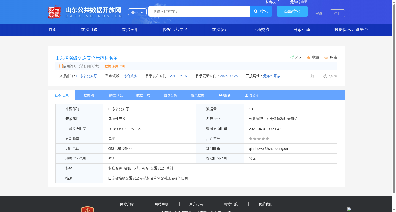 山东省省级交通安全示范村名单 数据集图片