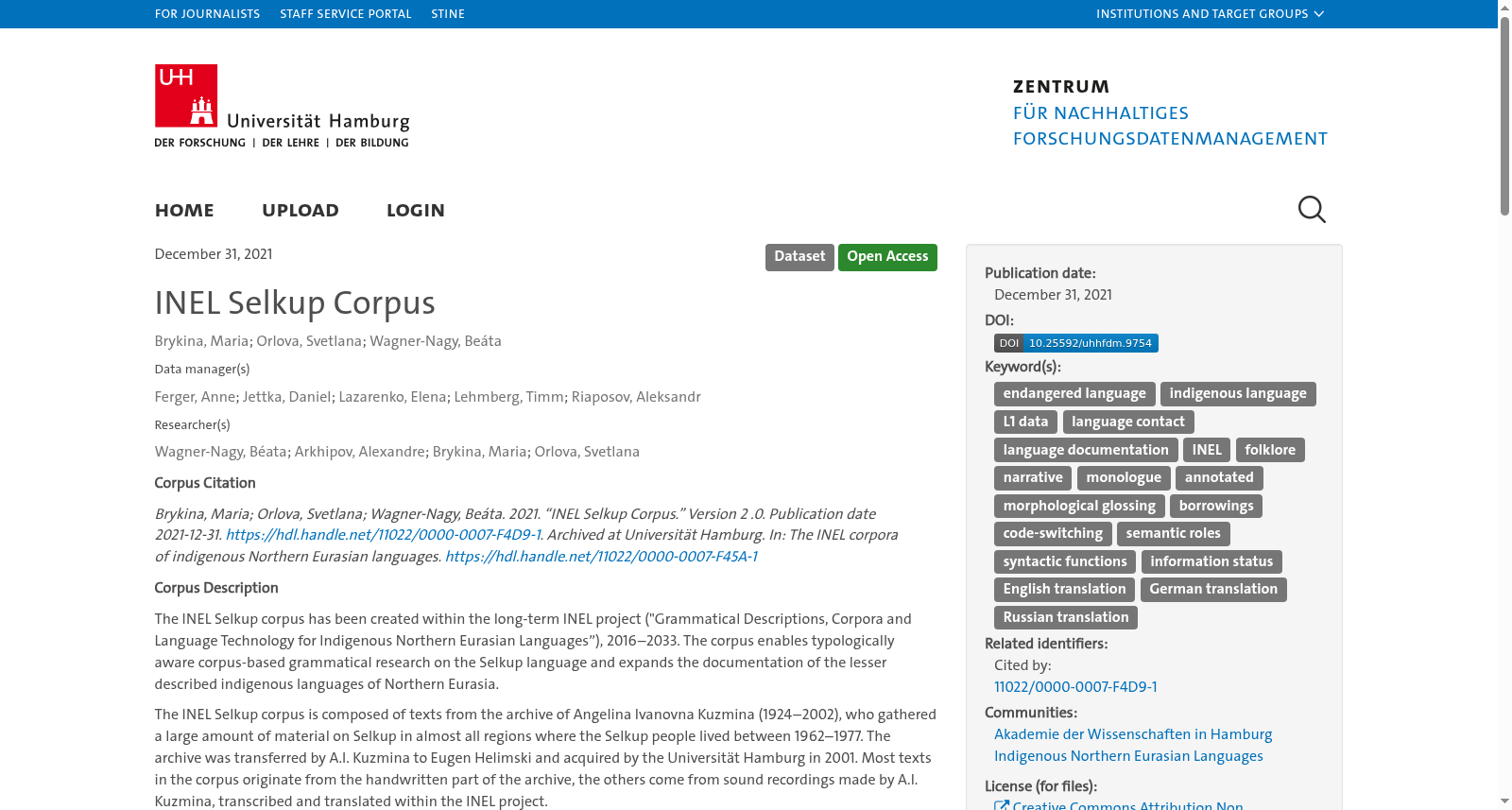 INEL Selkup Corpus 数据集图片