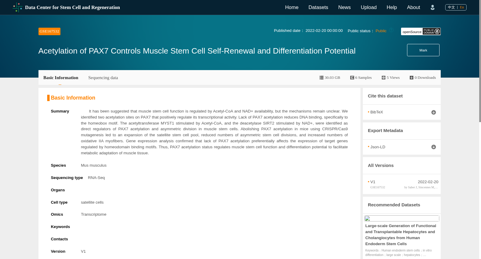 Acetylation of PAX7 Controls Muscle Stem Cell Self-Renewal and Differentiation Potential 数据集图片
