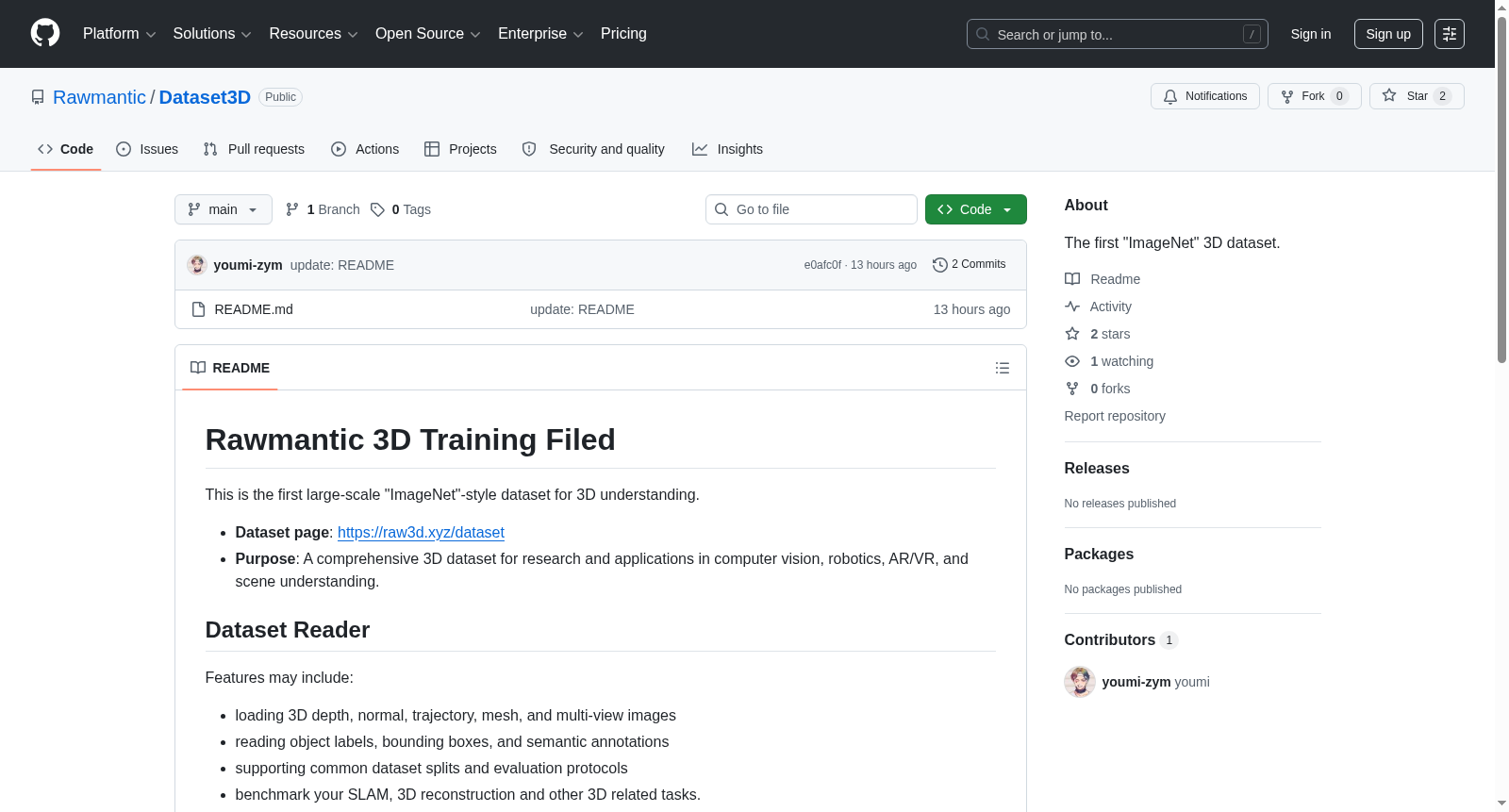 Rawmantic 3D Training Filed 数据集图片