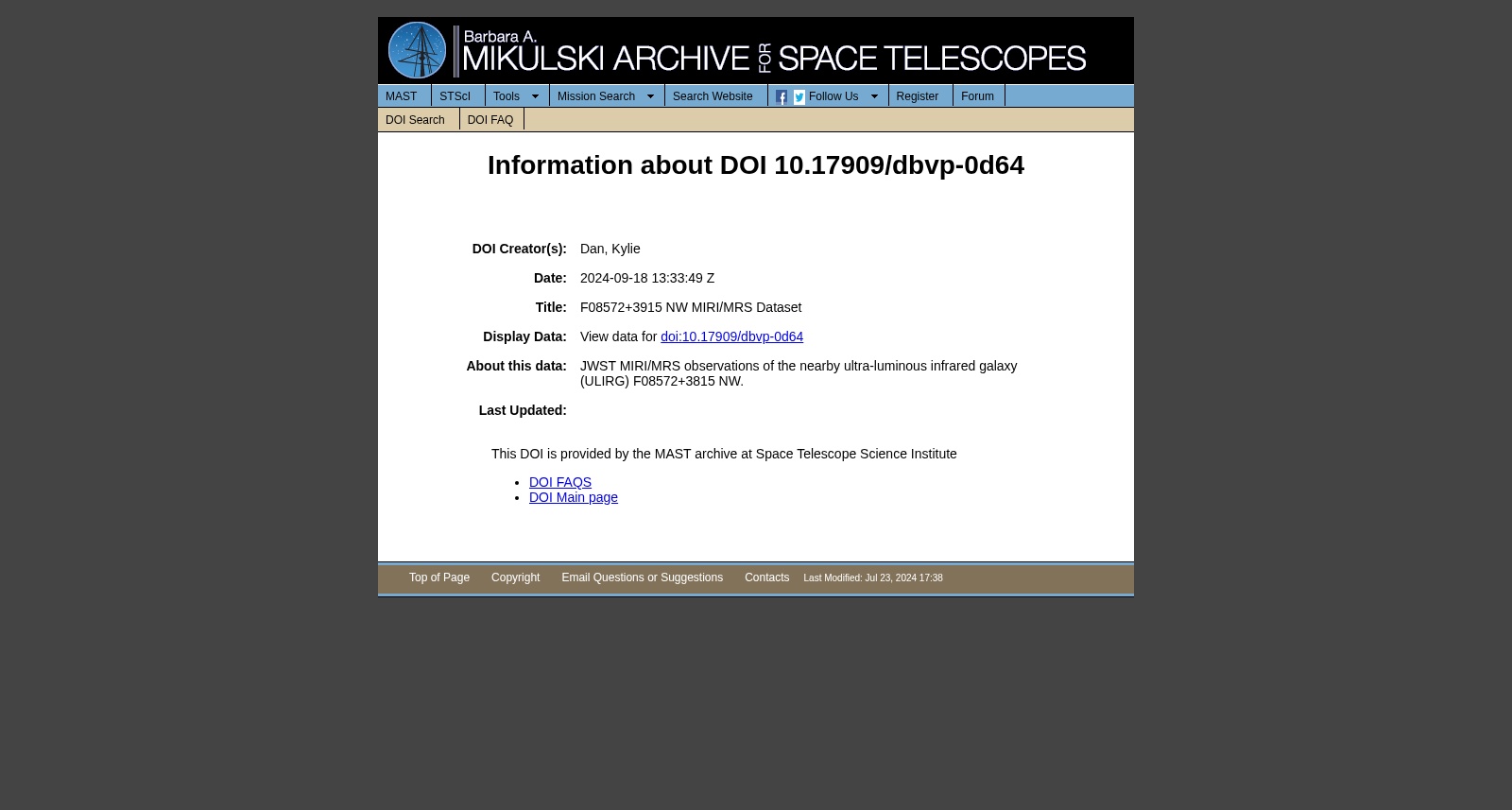 F08572+3915 NW MIRI/MRS Dataset 数据集图片