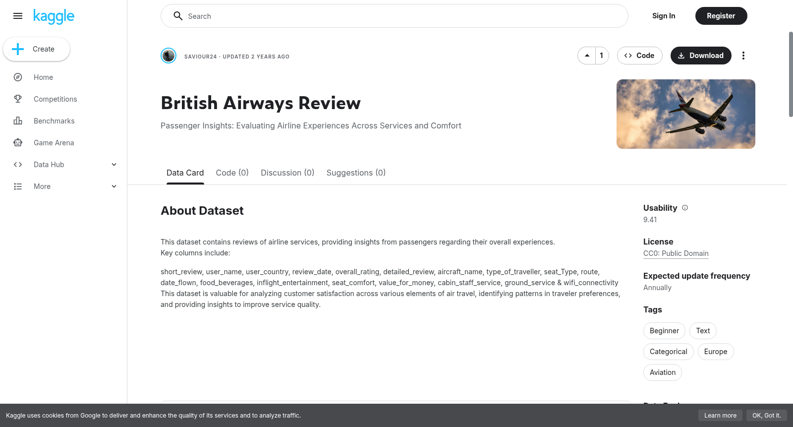 British Airways Review 数据集图片